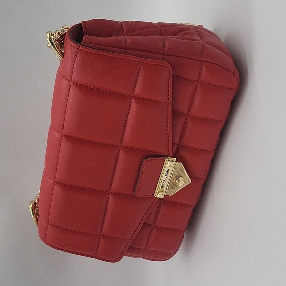 233- Michael Kors Women's Crosbody Crimson Red Color NWT - Picture 2 of 14